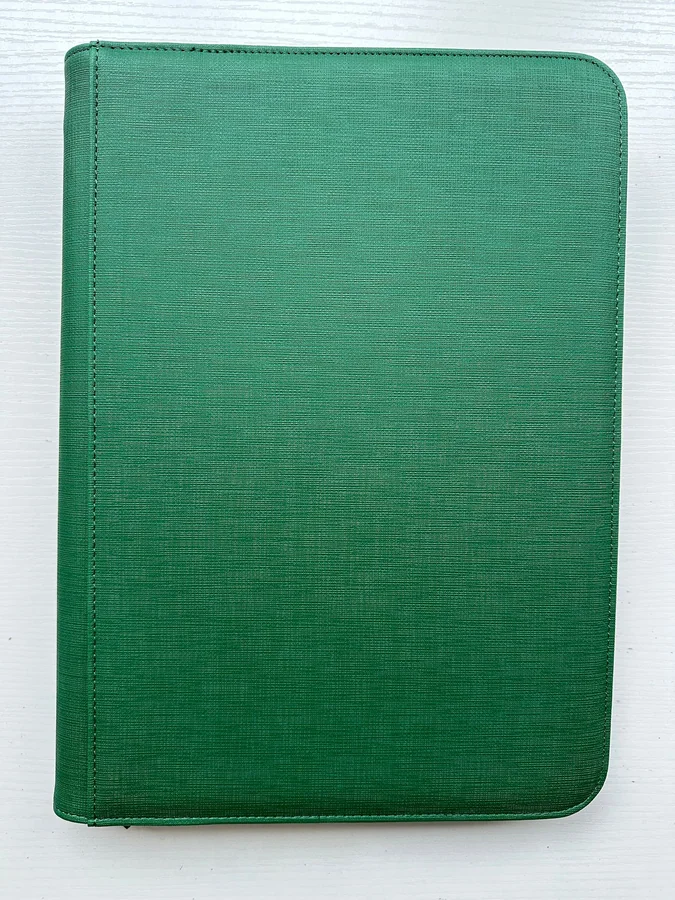 PU Leather Zipper Card Binder