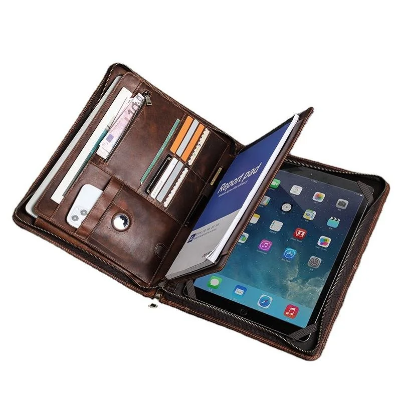 AirTag Pro 12.9 Leather Protective Case Portfolio