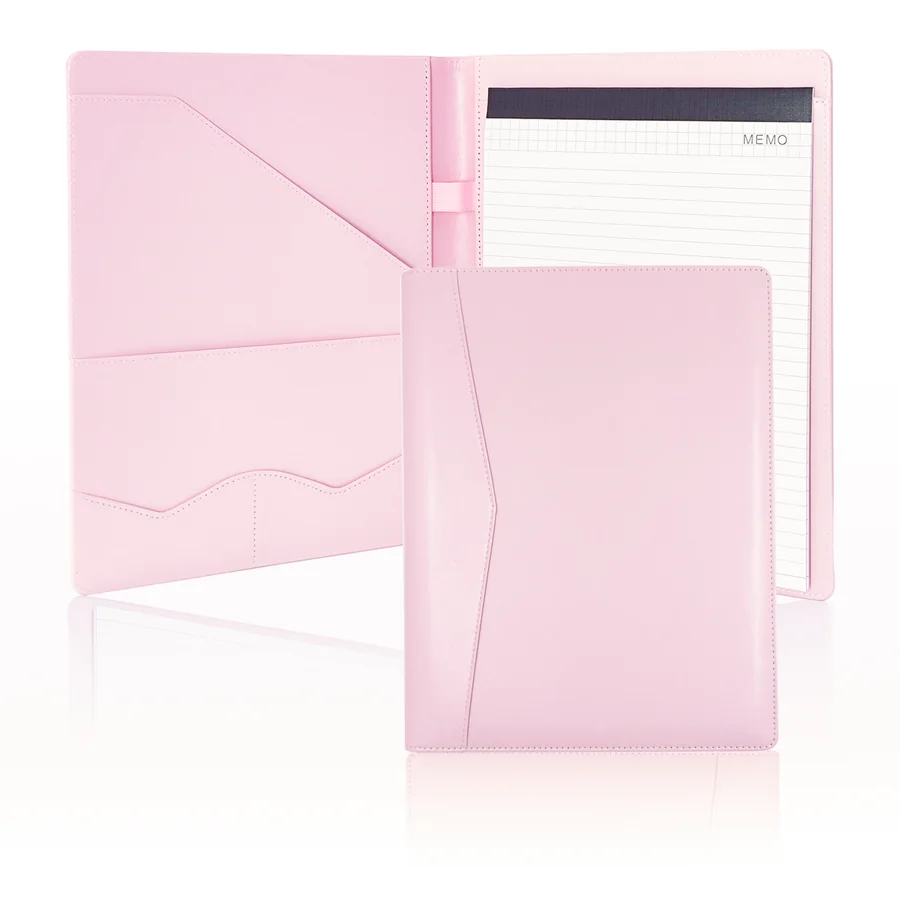 A4 PU Leather Business Portfolio File Folders Custom Embosse