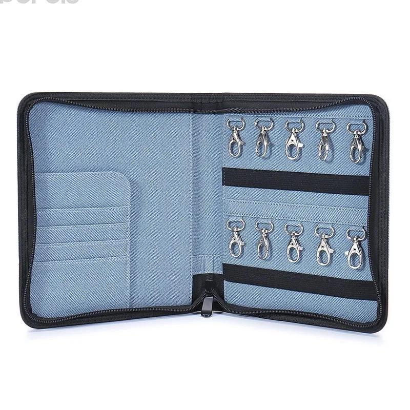 PU Zippered Key Organizer Storage Folder - view 2