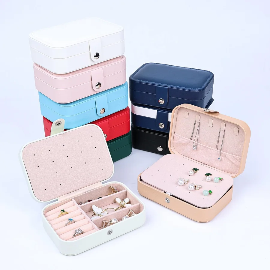 Double-Layer PU Leather Luxury Jewelry Storage Bag