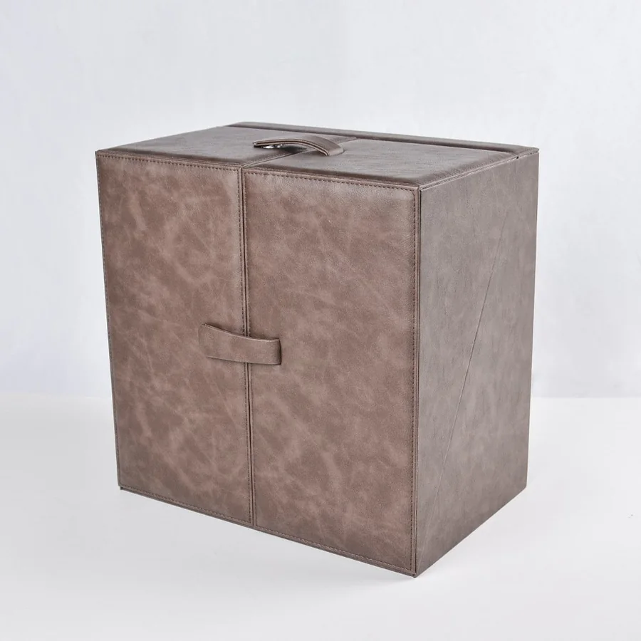 High-End PU Leather Wooden Jewelry Display Box - view 2