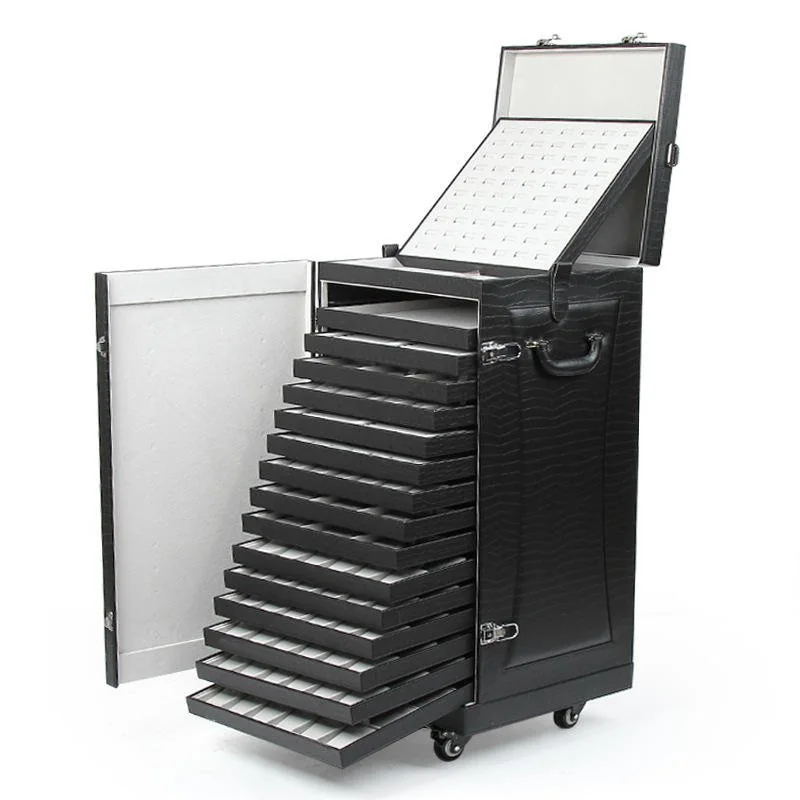 Leather Jewelry Packaging Rolling Case - view 2