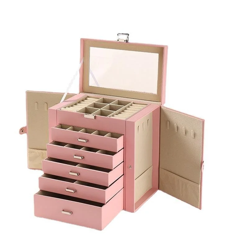 Multi-layer PU Leather Household Jewelry Storage Box - view 2