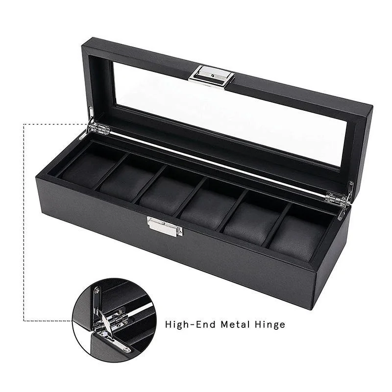 PU Leather 6-Slot Watch Box - view 2