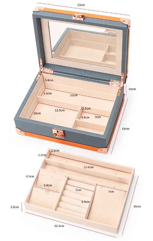 PU Leather Jewelry Storage Box - view 2