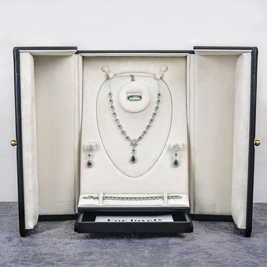 PU Leather Wooden Jewelry Display Box - view 2