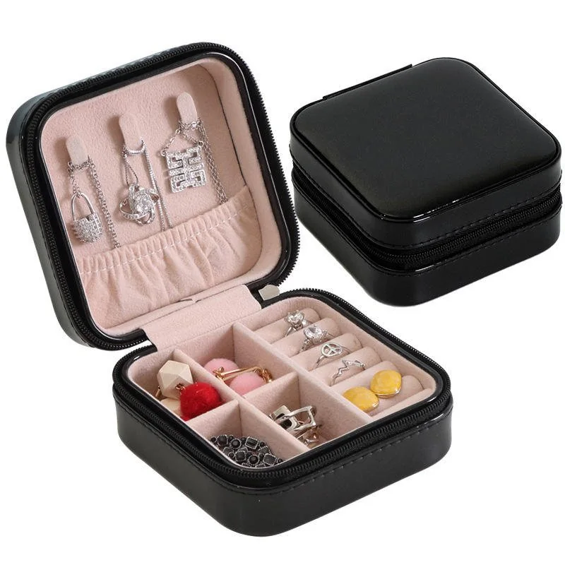 Single Layer PU Earring Bracelet Storage Box Jewelry Box