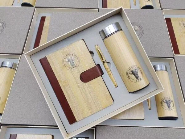 Bamboo Notebook and Tumbler Gift Set