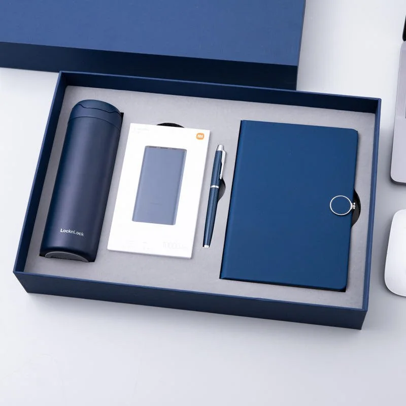Business Gift Box Leather Hardcover Lock-And-Pop Thermal Mug - view 2