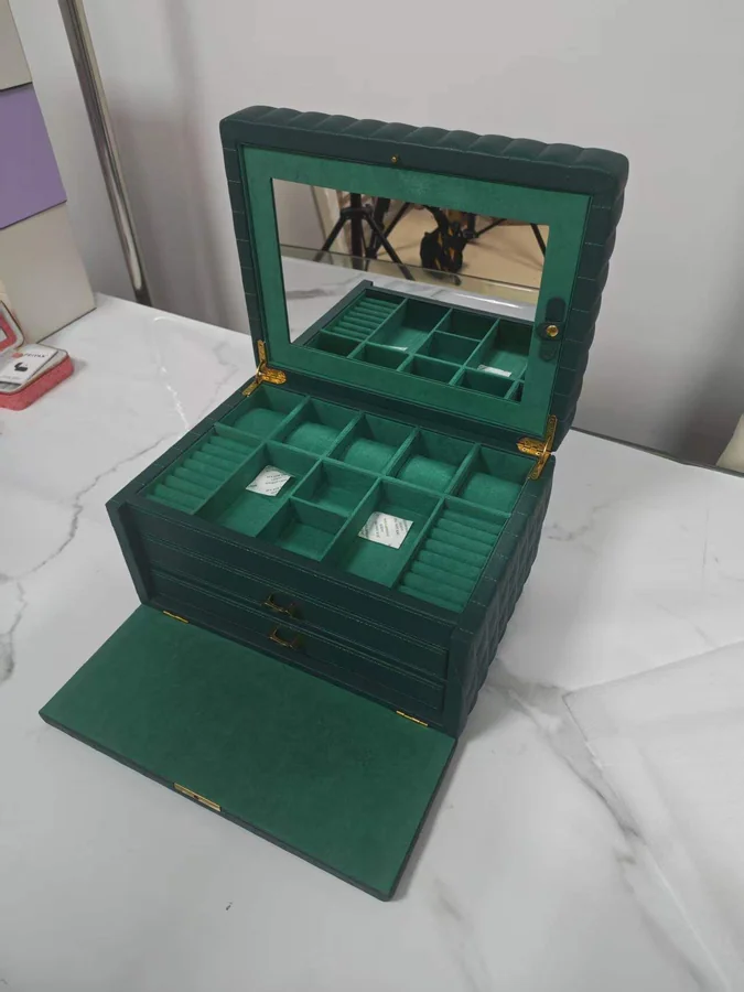Large Genuine Leather Jewellery Box - view 3