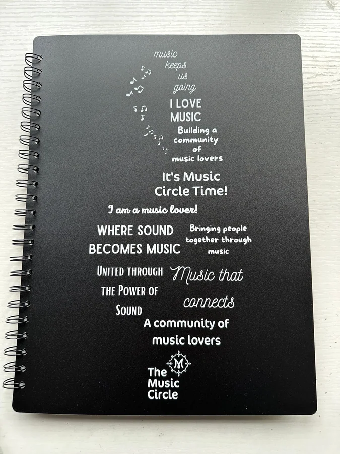 Custom Sheet Music Spiral Notebook