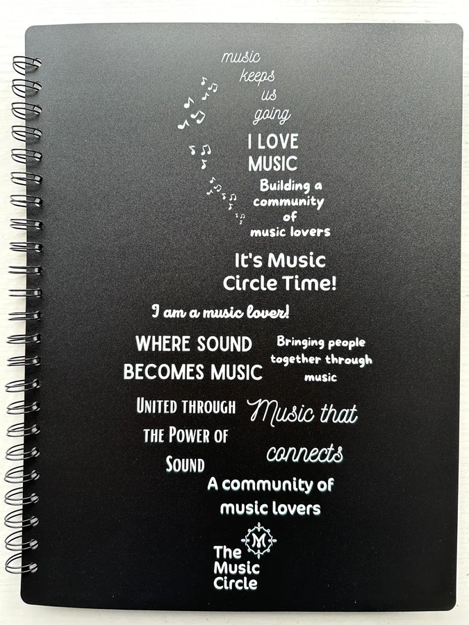 Custom Sheet Music Spiral Notebook - view 3