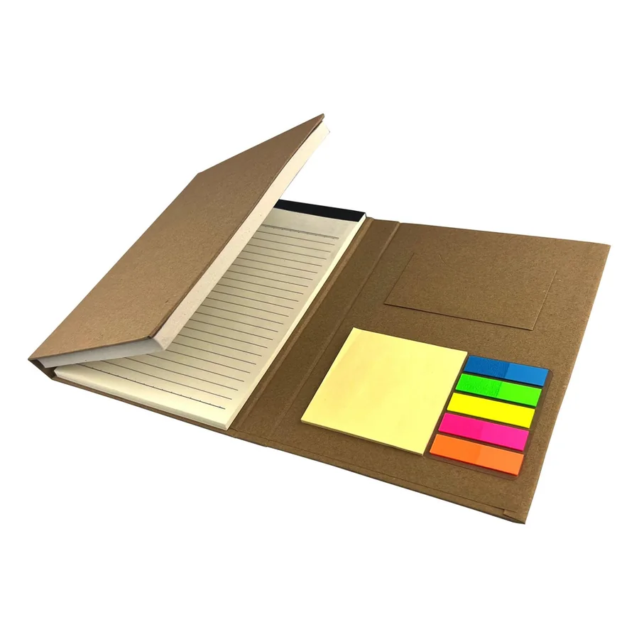 Sticky Notes Notebook Notepad Ruler Pencil Kraft Paper Set