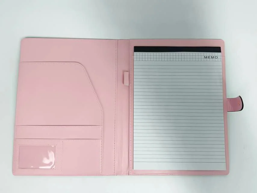 A4 Checkered PU Portfolio with Notepad - view 3