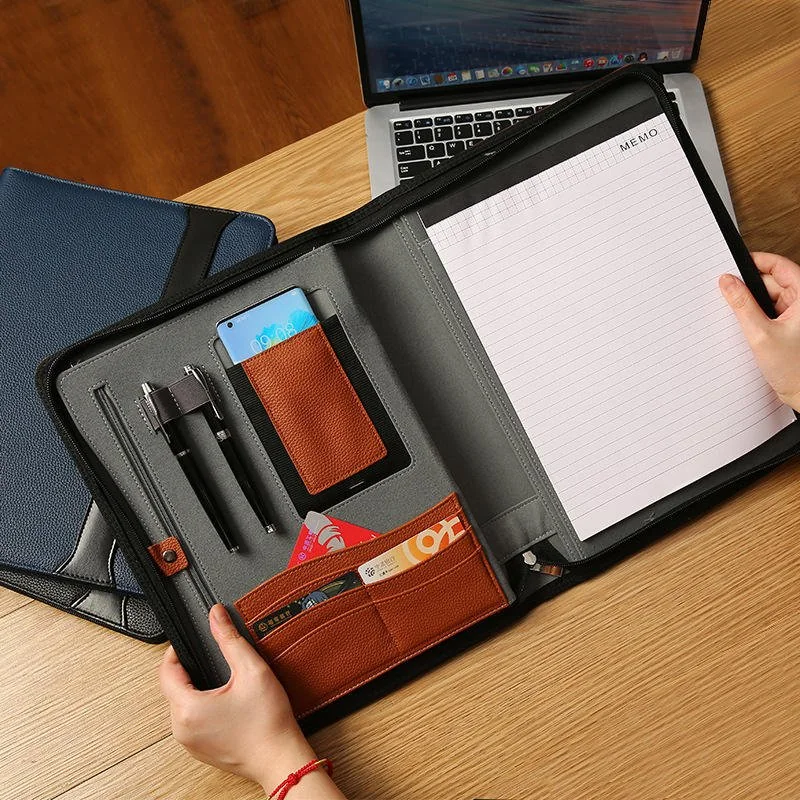 A4 Multifunction PU Zipper Portfolio