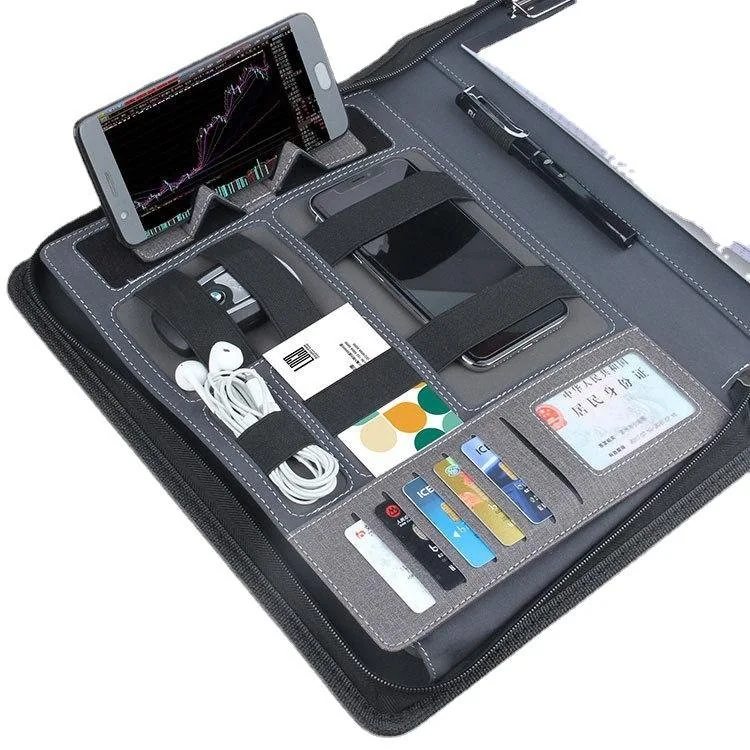 A4 PU portfolio with Power Bank Charging - view 2