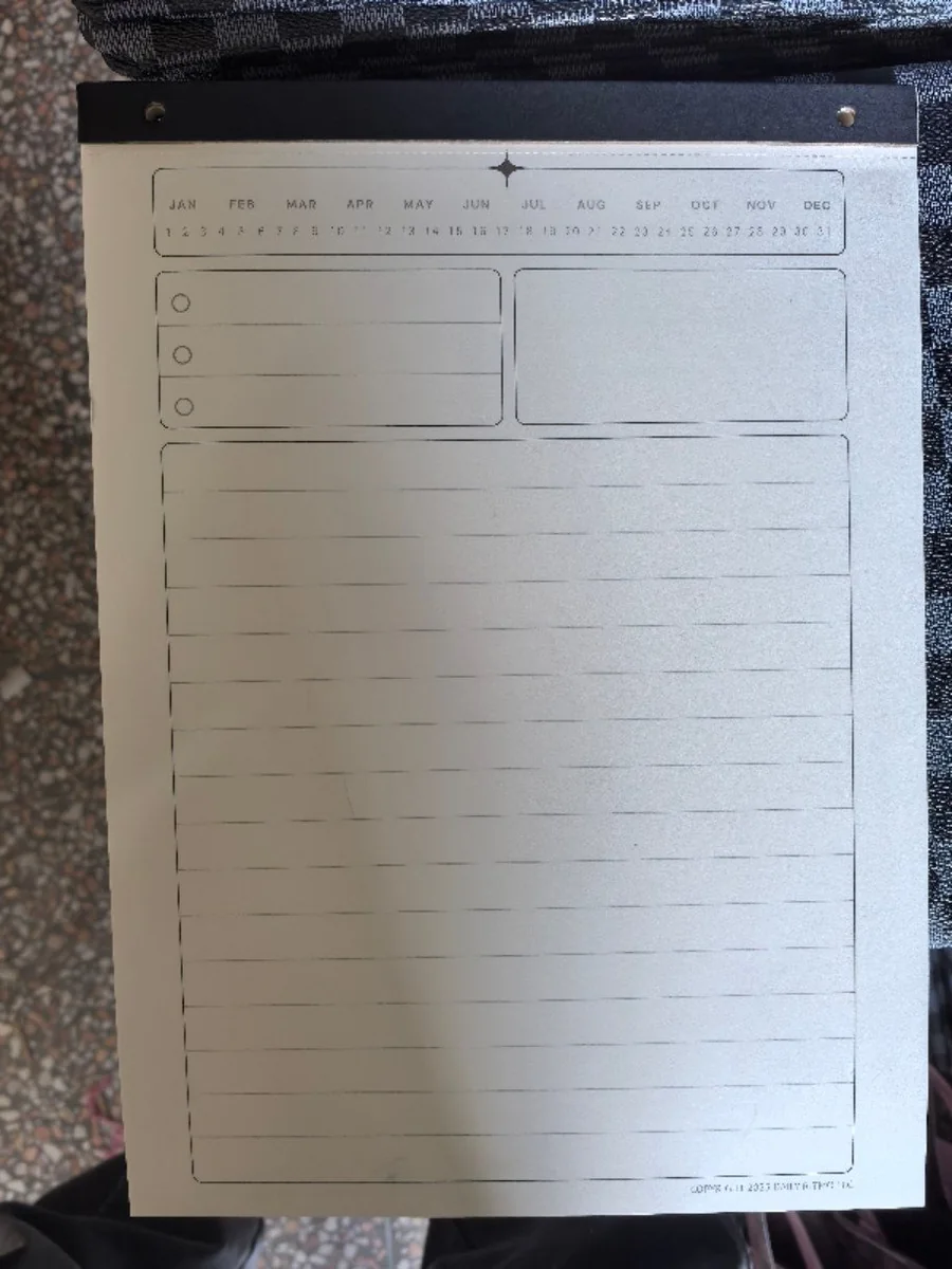 Checkered PU Portfolio A4 Legal Size Notepad Holder Folio - view 2