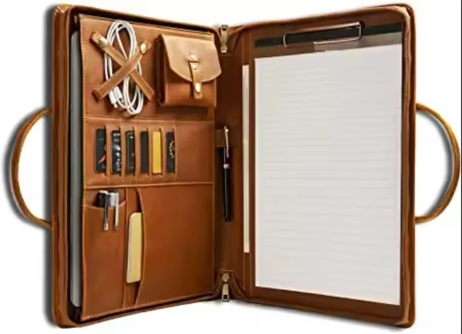 Genuine Leather Portfolio with Handle Legal Size 8.5×14 - view 2