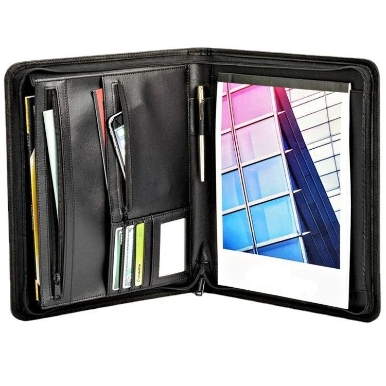 Promotional Gifts A4 PU Leather Folder Business Briefcase Po