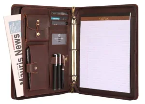 PU Leather Portfolio 3 Ring Binder