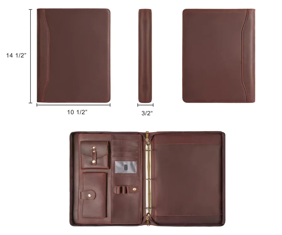 PU Leather Portfolio 3 Ring Binder - view 2