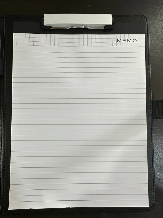 PU Portfolio with Buckle and Clipboard - view 2