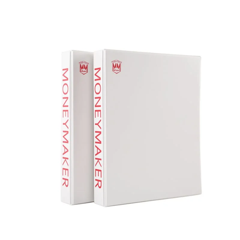 Printed PVC two-ring binders with full-colour covers